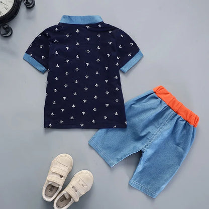 New Baby Boys Summer Clothes Suit Children Casual Shirt Shorts Infant Outfits Toddler Sports Costume Kids Tracksuits 2Pcs Set