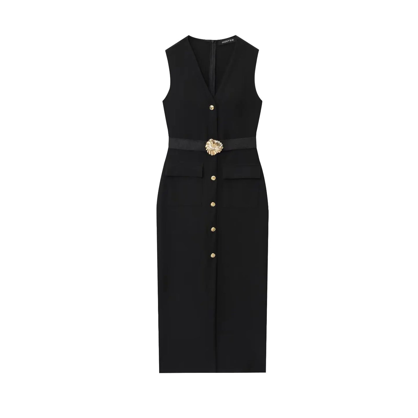 Black Elegant Party Midi Dresses 2026 Women's Summer Sleeveless Long Dresses Fashion Casual Vintage Evening Party Dress  ﻿