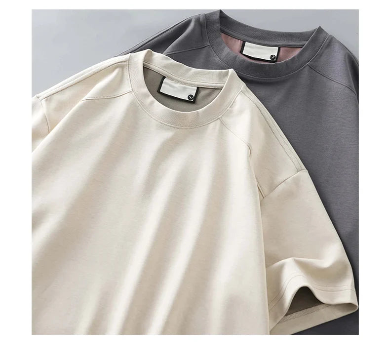 Modal Fabric T Shirts for Men 2025 Summer New Coolness Quick-Drying Shorts-Sleeve Tops Oversized Men's Clothing