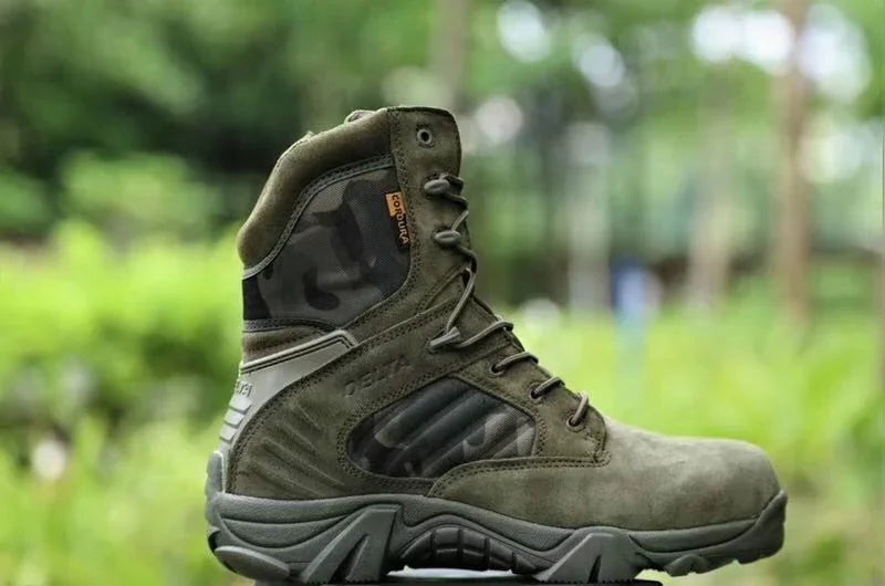 Men Desert Tactical Boots Mens Work Safty Shoes Special Force Waterproof Boot Lace Up Combat Ankle Boots Big Size