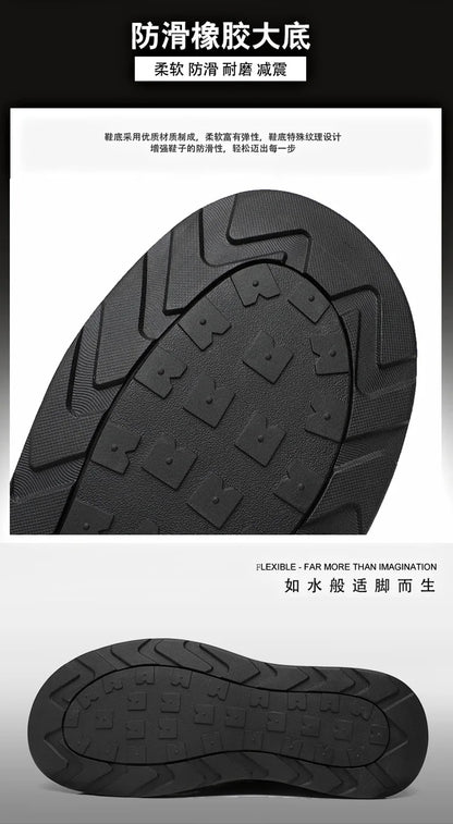 Spring New Designer Business Casual Shoes for Men Black Genuine Leather Shoes Male British Style Soft Sole Fashion Shoe Man