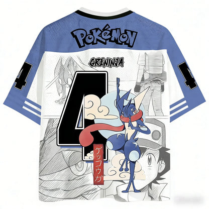 Summer 2026 Pokemon Series Themed Baseball Suit 3D Printed Breathable Quick Drying Short-sleeved T-shirt Adult Parent-child Top