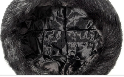 Thick Warm Winter Hats for Men Classic Faux Fur Russian Hat Male Snow Ski Earflap Cap Bomber Hat Dad Father Russian Cap