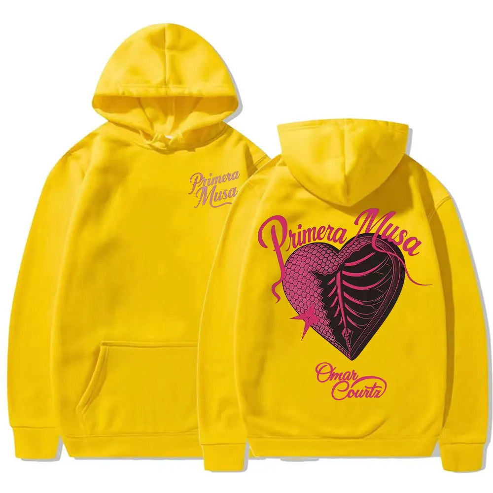 Omar Courtz Primera Musa Album 2025 Cover Hoodies Men Women Clothing Fashion Aesthetic Sweatshirts Autumn High Quality Pullovers