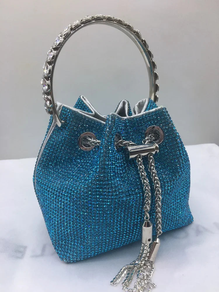 Crystal Shiny Rhinestones Diamond Evening Bag Wedding Party Clutch Purse Luxury Fashion Women Handbag Shoulder Crossbody Bag