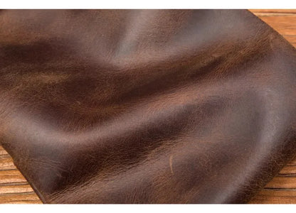 Handmade crazy horse leather wallet retro vertical zipper wallet first layer cowhide simple old wallet man