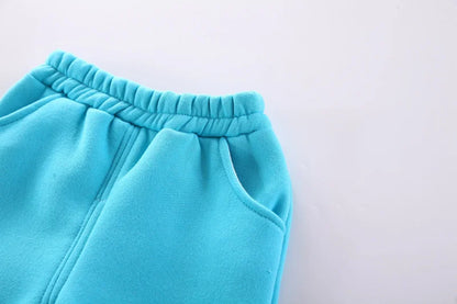 New Autumn Winter Fashion Baby Girls Clothes Children Boys Thicken Hoodies Pants 2Pcs/Set Toddler Sports Costume Kids Tracksuits