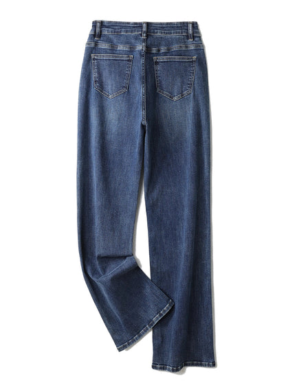 Plus Size Women Jeans Wide Leg Women Jeans Autumn Straight Lady Loose Large Size Jeans 175cms Lady Women Jeans 2023 Full Length