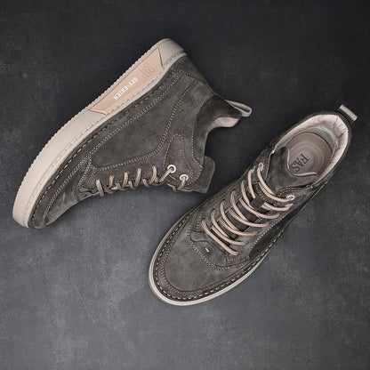 New Arrival Genuine Leather Men Ankle Boots  Design Warm Plush Fur Winter Sneakers Snow Casual Leather Shoes Outdoor Basic Boots