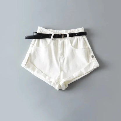 Shorts Basics Denims Women Jean High Waist Sexy Jeans Casual Buttons Pockets 2024 Summer Short Femme Denim Wide Leg Pants