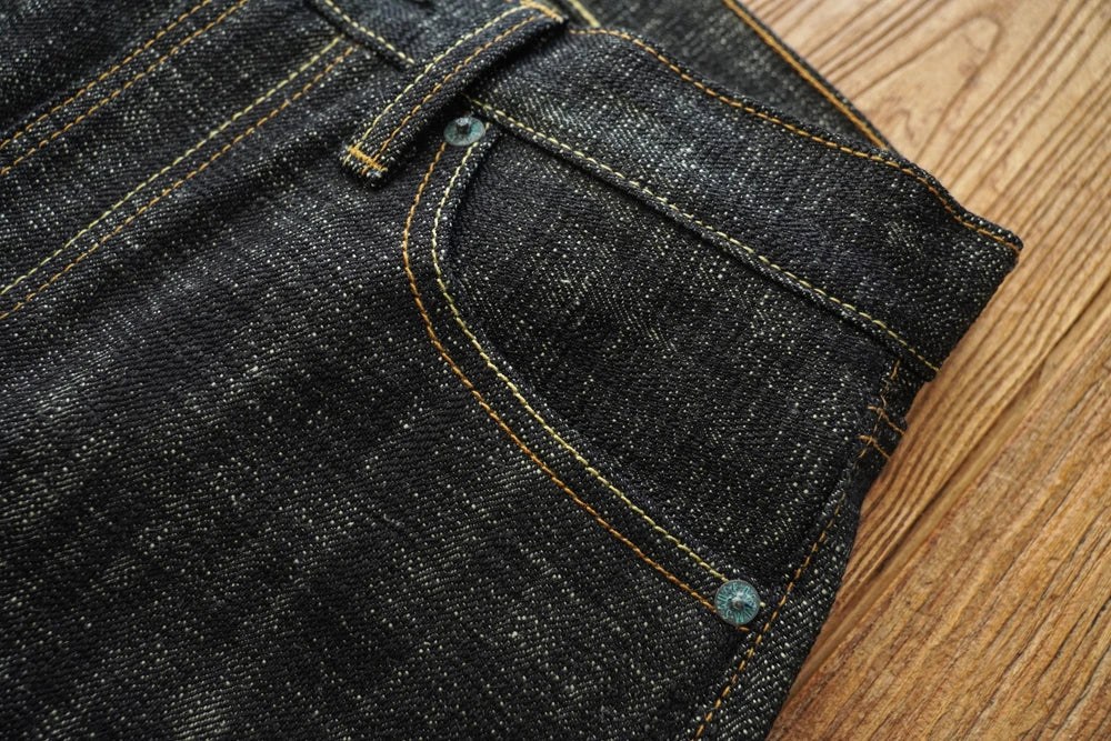 Mens Jeans Sanforized Selvedge Denim Jeans Limited EditionDouble-sided Dyeing 66 Fit 20 Oz