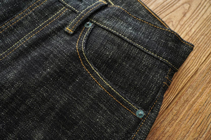 Mens Jeans Sanforized Selvedge Denim Jeans Limited EditionDouble-sided Dyeing 66 Fit 20 Oz