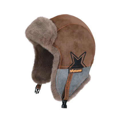 1pc Winter Warm Trapper Pilot Caps for Men,Hunting Warm Ear Flap Russian Winter Ski Cold Weather Bomber Hats