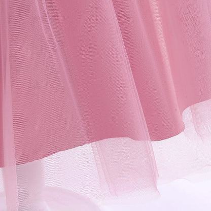 Summer Sequins Bow Party Dress For Girl Christmas Costume Elegant Wedding Princess Girls Dresses Lace Birthday Prom Gown Evening
