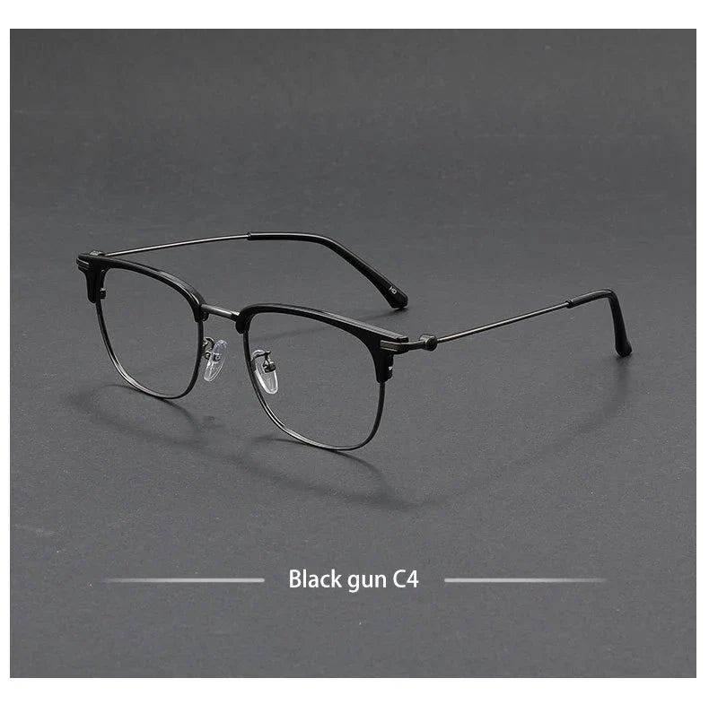 Fashion Vintage Teal Pure Titanium Eyeglasses Men and Women Computer Blue Blocking Myopia Customizable Prescription D8060
