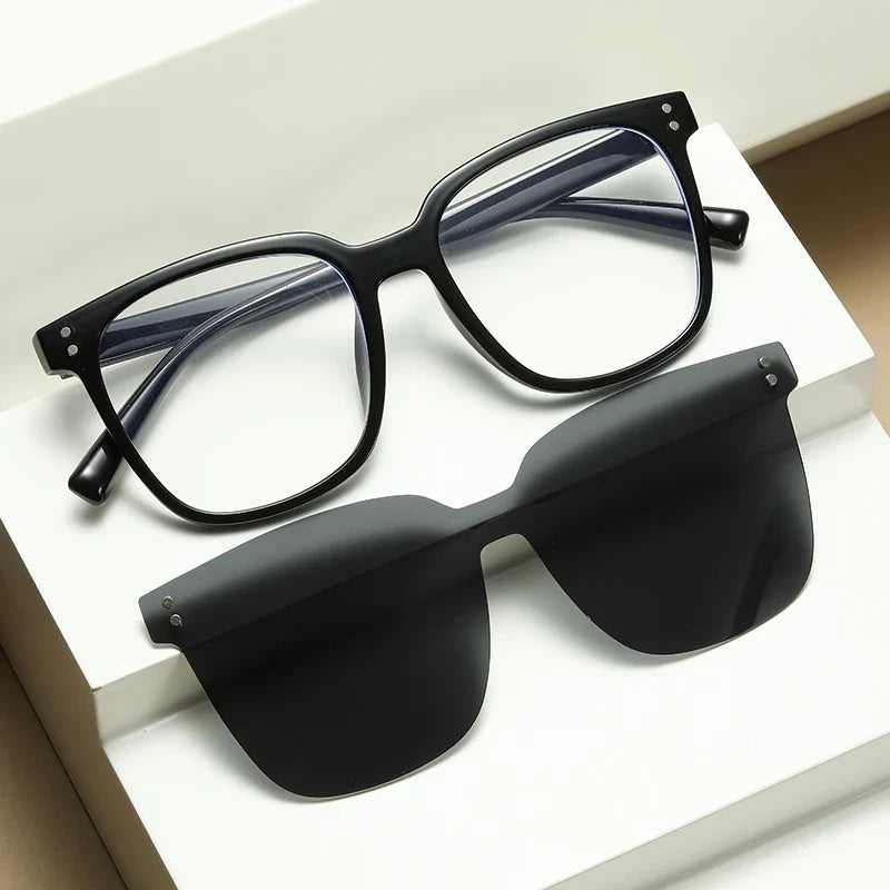 Cycling Polarized Clip On 6 In1 TR90 Myopia Sunglasses Women Magnet Sunshade Sun Glasses Eyeglasses Frame Come With Glasses Box