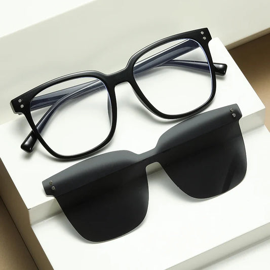 Cycling Polarized Clip On 6 In1 TR90 Myopia Sunglasses Women Magnet Sunshade Sun Glasses Eyeglasses Frame Come With Glasses Box