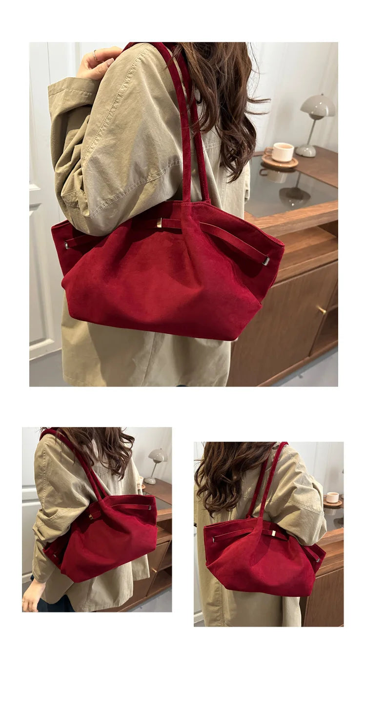 Autumn Women Leisure Shoulder Bag Comfortable and Versatile Texture Crossbody Tote Handle Bag Fashion Luxury Simple Storage Bag
