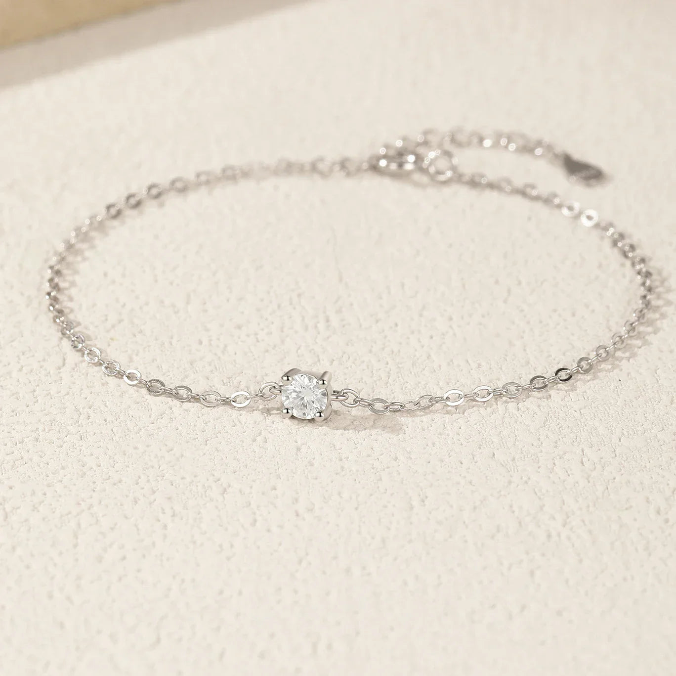 Trendy 0.1-0.5CT Moissanite Bracelets for Women Elegant Lab Diamond Adjustable Chain 925 Sterling Silver Wedding Jewelry