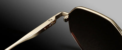 Retro Small Polygon Polarized Sunglasses Women Metal UV400 Sun Glasses Men Anti-Glare UV400 Goggles Driving Eyewear
