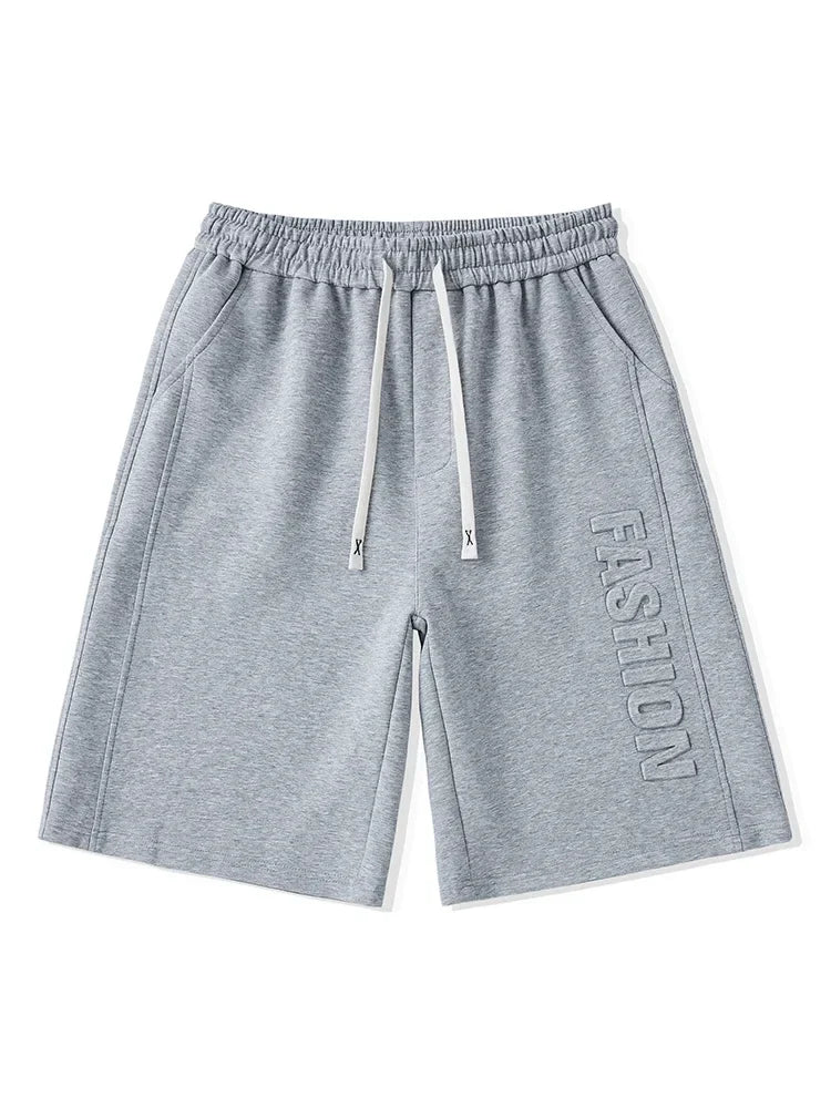 Men's Shorts Summer Clothes Fashion Letter Printed Casual Sweatpants Solid Color Loose Cotton Short Pants Male Straight Shorts
