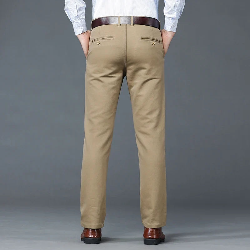 6 Colors Male Autumn Winter Casual Pants Chic Straight Formal Office Luxury Trousers Fashion Elastic Men Business Suit Pants
