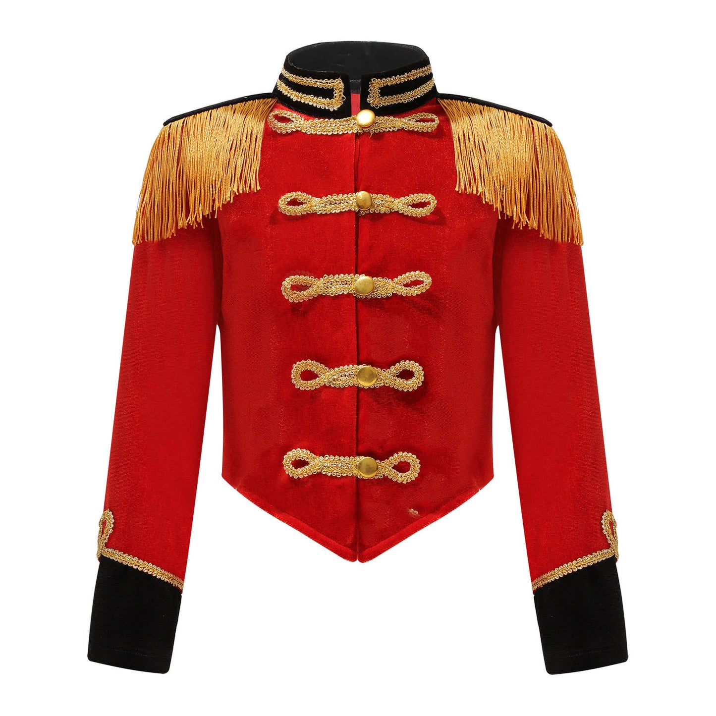 Kids Girls Boys Drum Major Costume Marching Band Uniform Ringleader Drummer Halloween Cosplay Performance Prince Costume