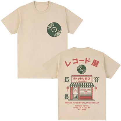 Japanese Style Hokkaido Wave Graphic T-shirts Men Women Harajuku Fashion Vintage T Shirts Oversized Cotton Popular T-Shirt Gifts