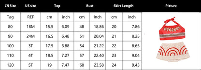 Little Girls Cospaly DISNEY Moana Kids Two Pcs Set Top +Pants Infant Vaiana Role Play Festival Princess Costume Casual Clothes