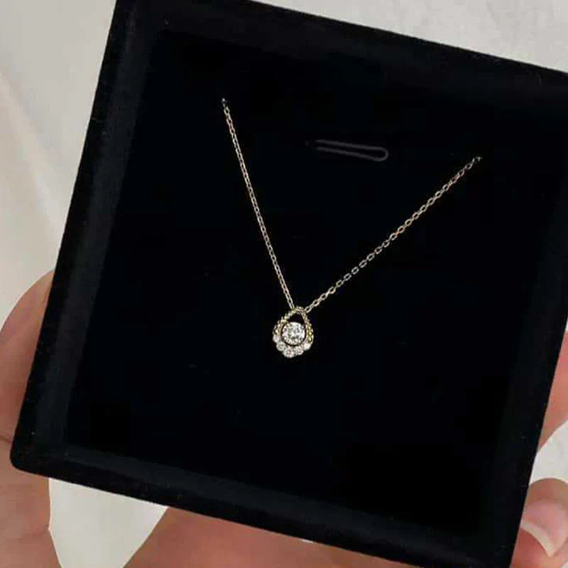 D VVS1 0.5CT Moissanite Necklace for Women Mermaid's Tears Pendant Wedding Party Fine Jewelry S925 Sterling Silver Gifts
