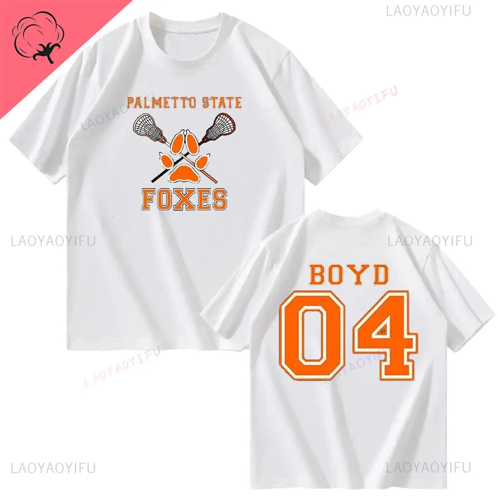 All for The Game Palmetto State Foxes Andrew Minyard Cotton High Quality EU Size Tops Men T-Shirt Y2k Unisex Harajuku Clothing