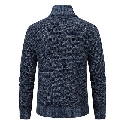 Men Cardigan Sweater Coat 2025 Autumn Winter Korean Warm Thickened Stand Collar Zipper Solid Casual Jacket Fashion Men Clothing