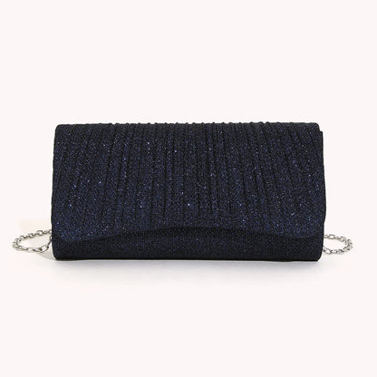 Women Shiny Crossbody Bag Elegant Sparkle Shoulder Bags Clutch Bag Fashion Chain Tote Handbag Ladies Chic Evening Wedding Clutch
