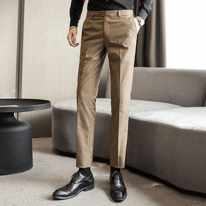 Bright Red Men's Suit Pants, Asian Size Business/office Formal Trousers, Available in Blue, Black, Purple, Gray, Khaki, Green.