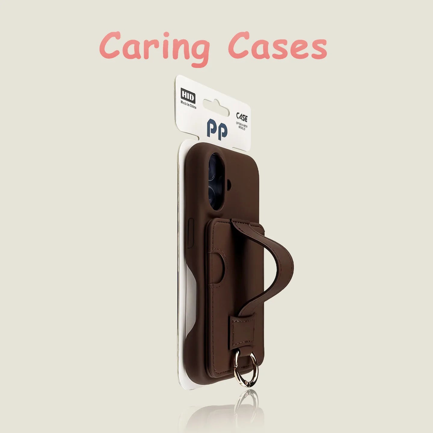 For iPhone 17 Pro Max Case Red Lychee Leather Card Slot Wrist Strap Compatible with iPhone 16 15 14 13