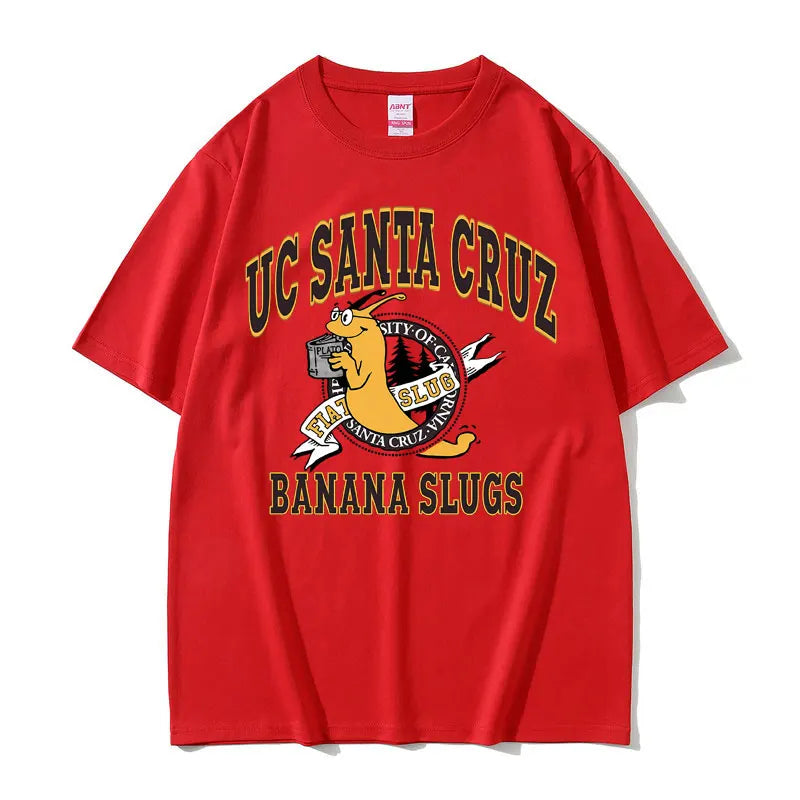 Famous Director Quentin Tarantino Movie Pulp Fiction Jhon Travolta Banana Slugs Same Style Tshirt Men Women Casual Loose T-shirt