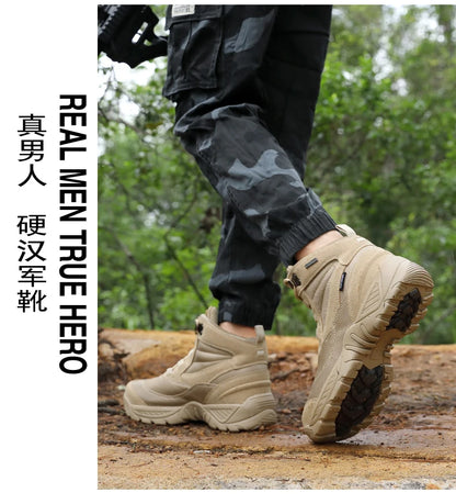 Men Tactical Boots Waterproof Army Plus Work Climbing Shoes Size Boot Anti-Slip Casual Outdoor Military Brand Ankle Hiking Shoes