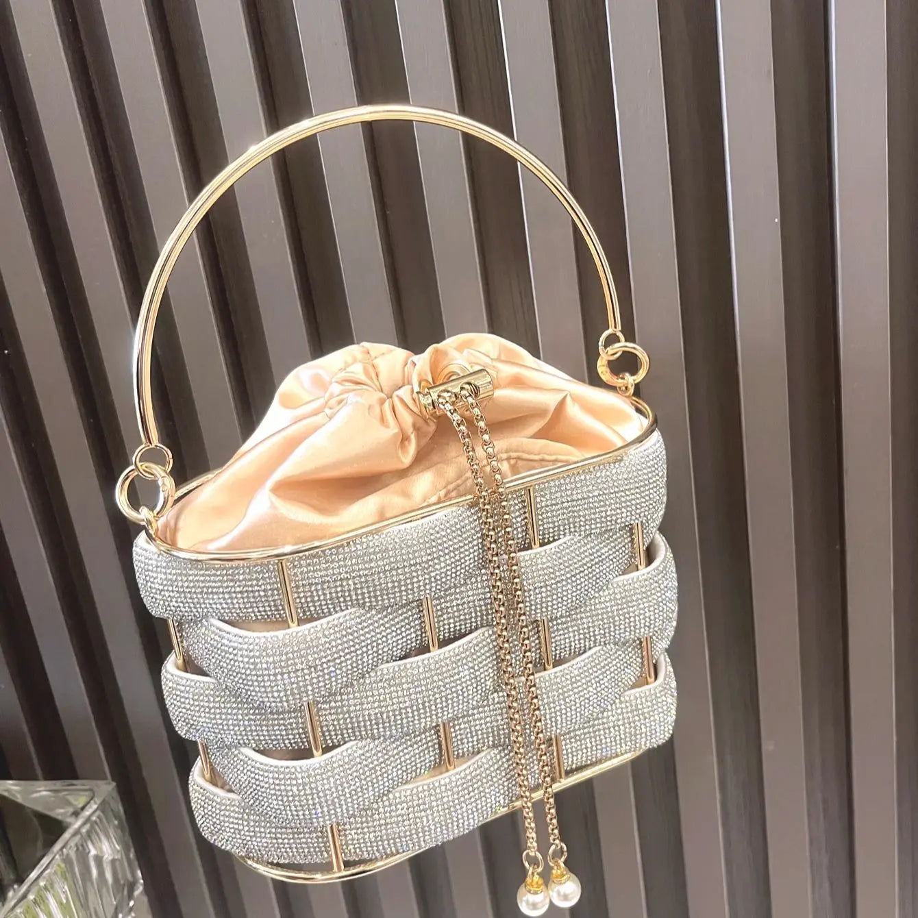 Rhinestones Evening clutch Bag Purses and handbag luxury Designer shoulder bag Shiny Crystal Clutch purse bucket bag