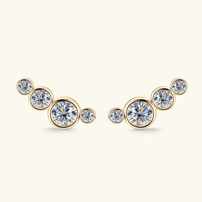 3mm Bezel Moissanite Earrings Original 925 Sterling Silver D Color Diamond Bubble Earrings Ear Stud for Women Fine Jewelry
