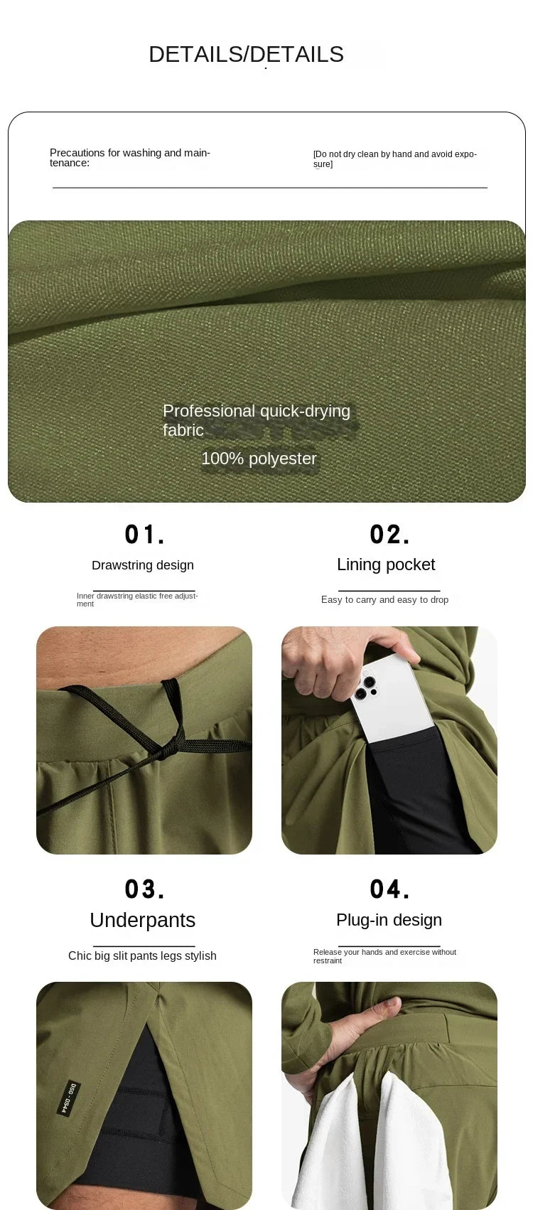 Mens Gym 2 in 1 Jogger Sport Short Pants Man Quick Dry Running Workout Basketball Shorts Male Gym Fitness Sweatpant Bottoms