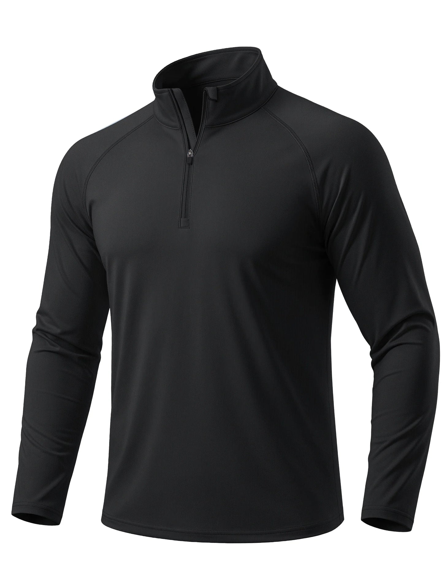 Men's Lightweight Long Sleeve T-Shirt UPF50+ Sun Protection Quick Dry Zip Neck Casual Summer Top