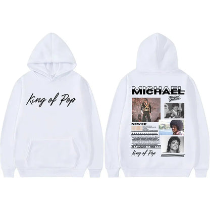 King of Pop Michael Jackson Bad Era Hoodies Men's Clothes Fashion Hip Hop Punk Sweatshirt Long Sleeve Oversized Hoodie Pullovers