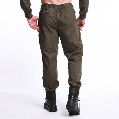 Men New Tactical Pants Multiple Pockets Waterproof Abrasion Resistant Cargo Trousers Outdoors Hiking Climbing Training Pant