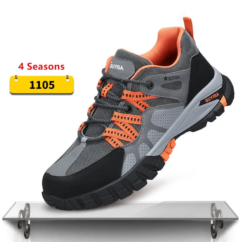 safety sneakers work man safety shoes Work shoes with steel toe anti puncture work  anti-slip boots indestructible shoes for men