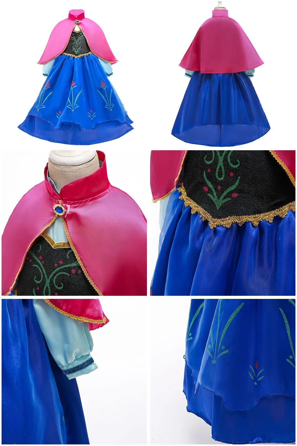Kids Encanto Mirabel Isabela Dolores Costume Girls Elsa Belle Rapunzel Mermaid Carnival Cosplay Dress Children Princess Clothes