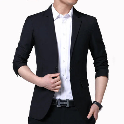 Spring Autumn Suits Men Smart Casual Slim Fit Business Korean Solid Color Men Suits Professional Wear Mens Blazer Jacket