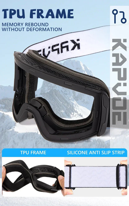Photochromic Ski Goggles Magnetic Anti-Fog Lenses UV400 Protection Men Women Ski Goggles Snow Sunglasses Sports Eyewear