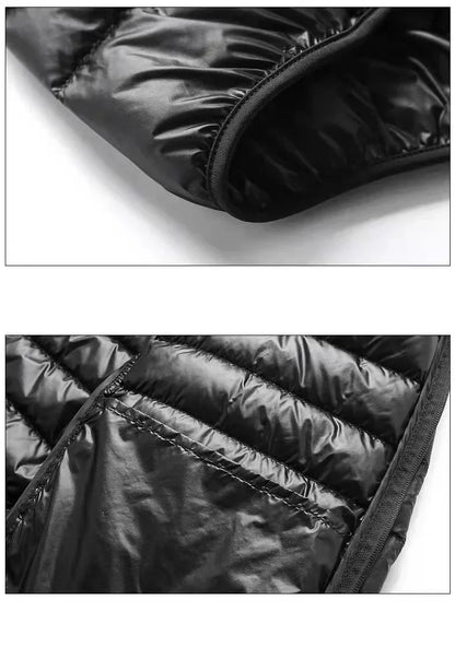 2025 0-10℃ Autumn Fashion Men's Ultra Light Duck Down Jackets Winter Feather Padded Puffy Coat Portable Warm Quilted Outerwear