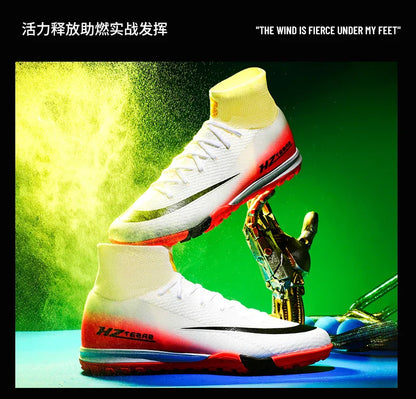 New Men Soccer Shoes Breathable Cleats Adult Outdoor Sport Football Boots Training Boys Long Spikes Non Slip Match Comfortable