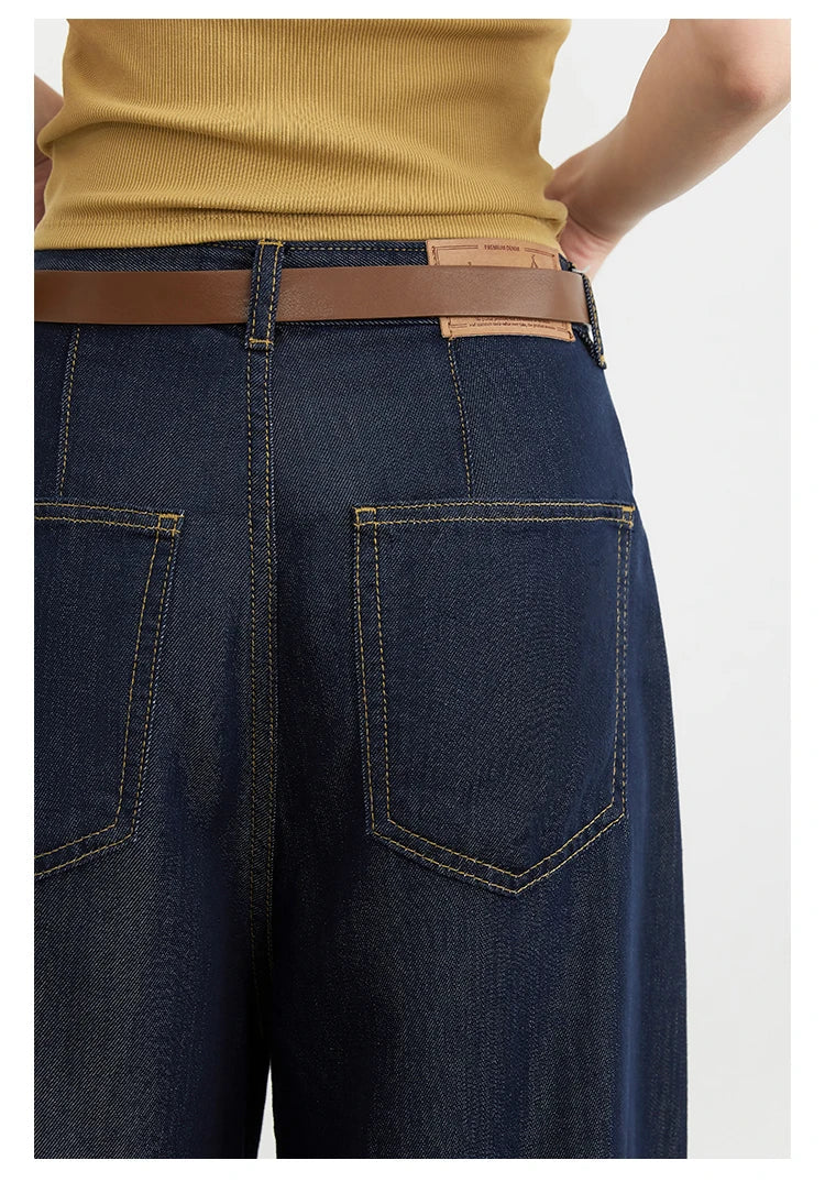 Women's Jeans Loose Casual New High Waist Split Female Wide Leg Denim Pants  Spring Autumn 2025